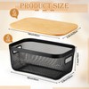 Sawysine 4 Pcs Metal Mesh Steel Basket with Handles and