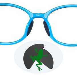 Fusanwin 0.6mm Ultra-Thin Anti-Slip Eyeglass Nose Pads, Thousands of Frog-Inspired Microstructured Fibers, Soft Adhesive Silicone Nose Pads, Glasses Nose Pad for Glasses, Sunglasses (10 Pairs Black)