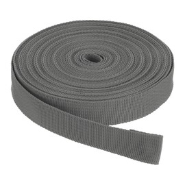 Rebower Nylon Webbing Strap, 10 Yards x 7/8 Inch Polypropylene Webbing Lightweight Strapping Backpack Band for DIY Gear Repair Outdoor Luggage Cargo Straps, Dark Grey