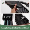 Eyliden Broom, Angle Broom with 57" Long Handle - Fit