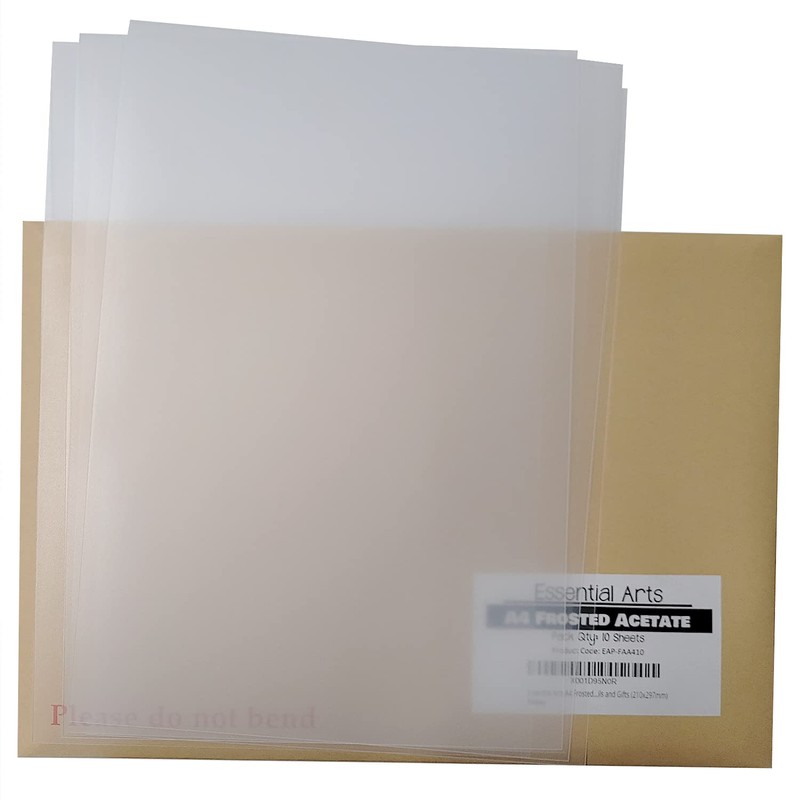 Essential Arts A4 Frosted Acetate 300 Micron Pack of 10
