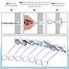 Glarks 15pcs M4 O-Shaped Eye Bolt Toggle Anchors Set for