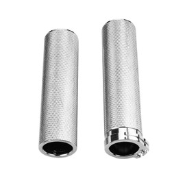1 inch Handlebar Grip Handgrips Compatible with Harley Touring Sportster Dyna Softail V-Rod Aluminum Chrome