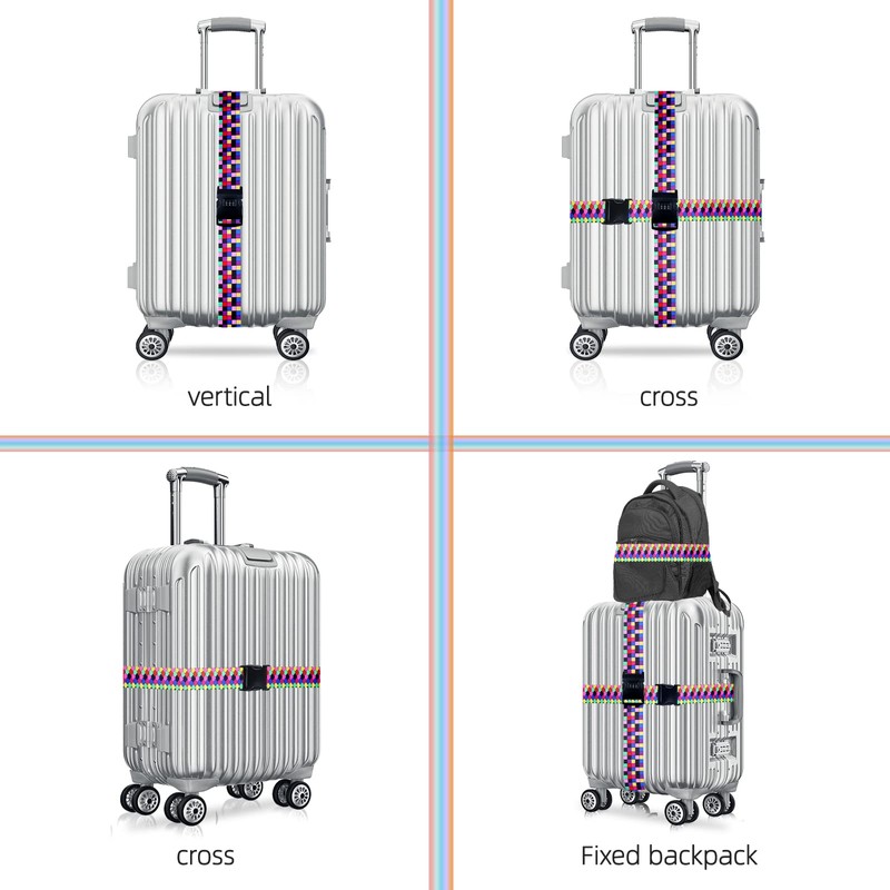 Hivia Set of 4 Suitcase Straps - Suitcase Straps 4