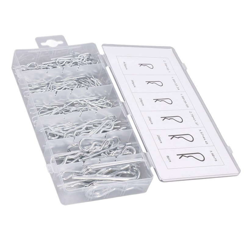 150PCS Cotter Pins, Galvanized Steel R Shaped Trailer Hitch Pins