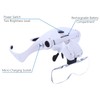 YOCTOSUN Magnifying Glasses with Light, Head Mount Magnifier with 5