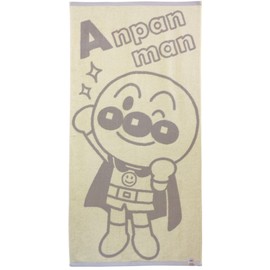 Anpanman Jacquard Towel Big Anpanman Approx. 23.6 x 47.2 inches (60 x 120 cm), Yellow A-90487-11-Y