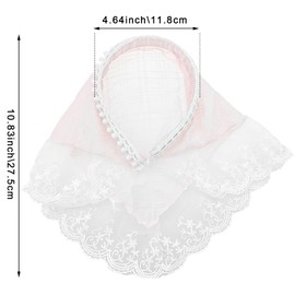 2 PACK Hair Scarf Headband for Women, Lace Hair Bandana, Non-Slip Hair Bandanas for Women, Soft Head Coverings Boho Triangle Bandana Turban for Hair Styling
