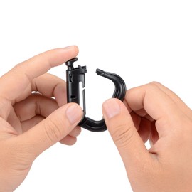 BOOSTEADY 10 Pack Multipurpose D-Ring Grimlock Locking for Molle Webbing with Zippered Pouch