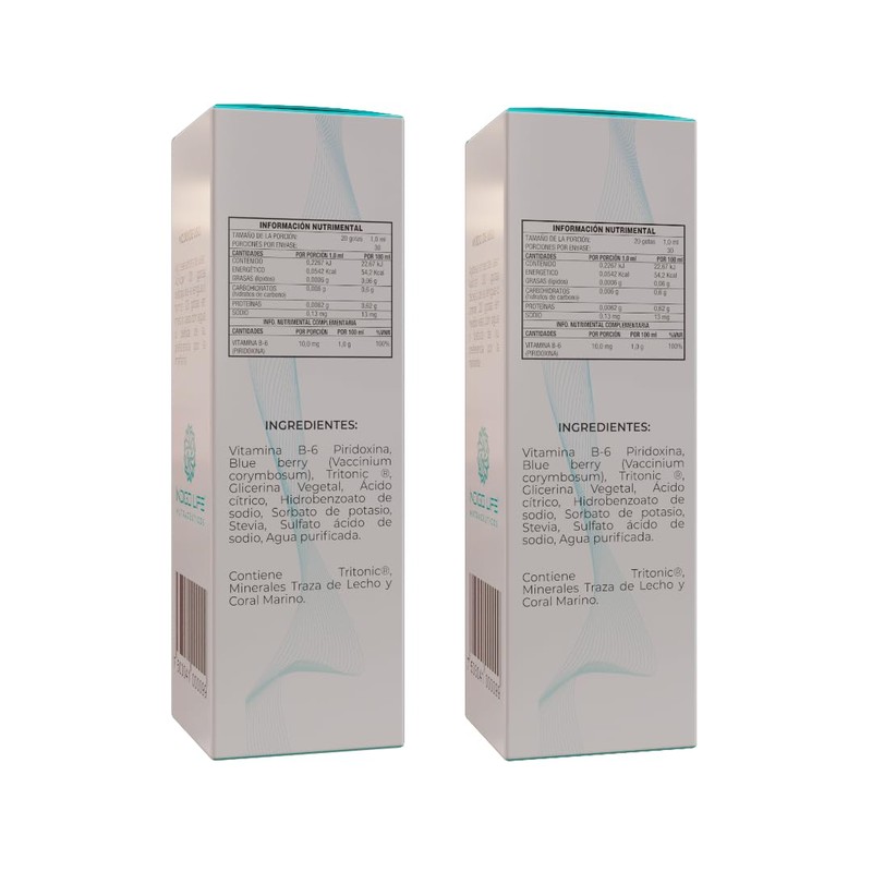 INDIGO LIFE NUTRACEUTICOS Pack Doble Vitamina B6 Ionizada – Soporte