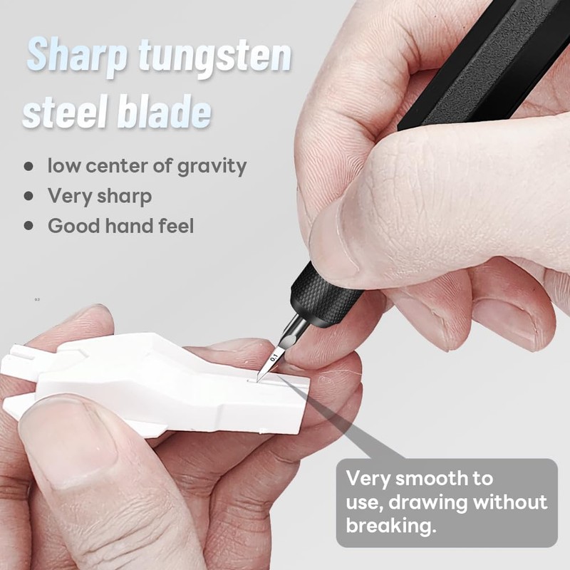 stedi Model Scriber,Tungsten steel Blades 0.2 mm,for Modeling Hobby,RG Scale