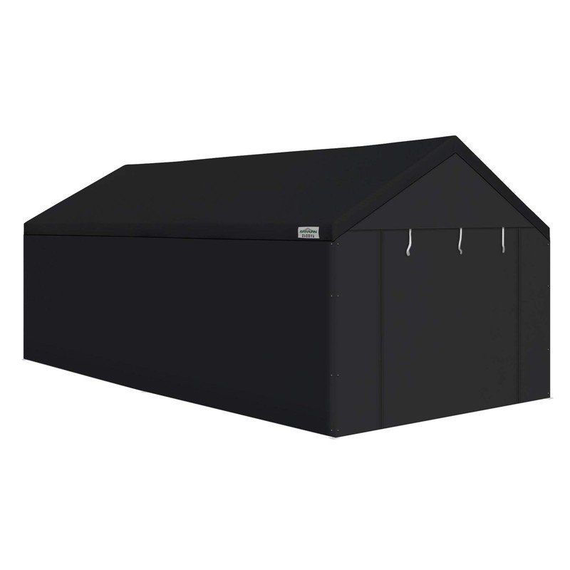 Caravan Canopy Domain 20x10 Foot Carport Tent Sidewalls, Black (Sidewalls