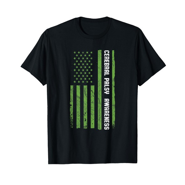 Cerebral Palsy Awareness Month American Flag CP T-Shirt