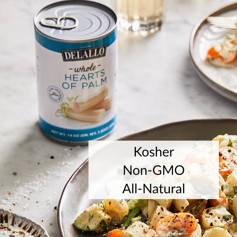 DeLallo Whole Hearts of Palm, All Natural, Harvested in South