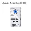 sourcing map Mechanical Thermostat, KTS011 0-60°C Adjustable Compact Normally Open(N.O)