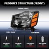 Aosky Headlight Assembly Replacement for 2004-2015 Nissan Titan / 2004-2007