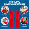 SunGrow 22" Long Rubber Gloves for Dog and Cat Bath,