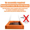 Wooden Hanging Bird Feeder/Heavy-Duty Large Capacity Outdoor Bird Feeder/Drainable Design/Attracts