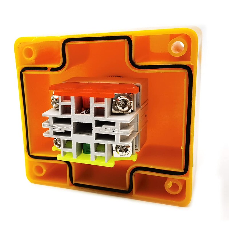 KIRO&SEEU Red Sign Mushroom Emergency Stop Push Button Switch Station