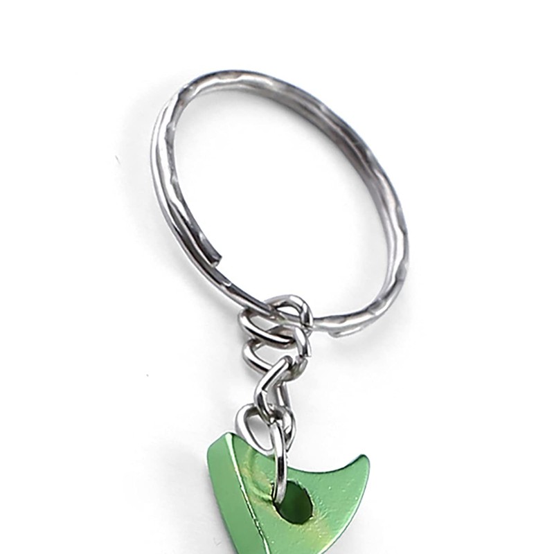 Komonee Shark Green Bottle Opener Key Chain Metal Sea Life