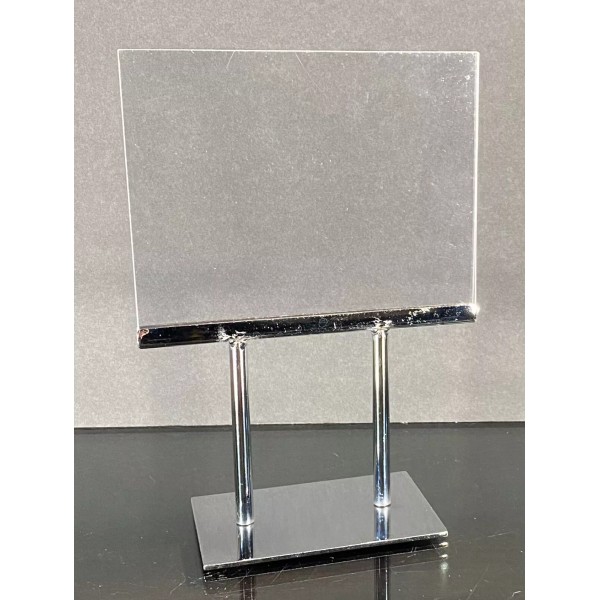 Econoco (5) Acrylic 7"x5.5" Retail Store Display 4" Chrome Base