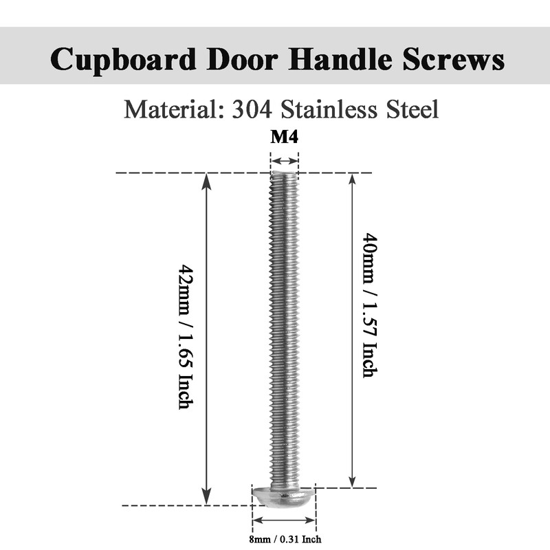 Cjueiom 20 Pack 20 Pack M4 x 40mm 304 Stainless