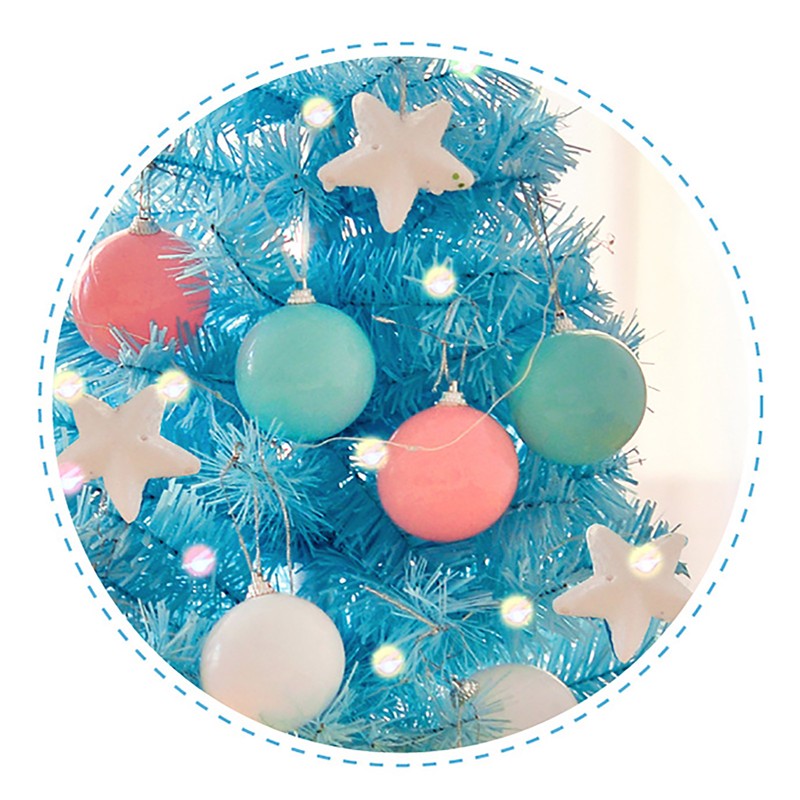 Mini Macaron Blue Christmas Tree Tabletop Xmas Tree with LED