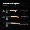 Fiskars Norden N12 Splitting Axe with Recycled Leather Sheath (19