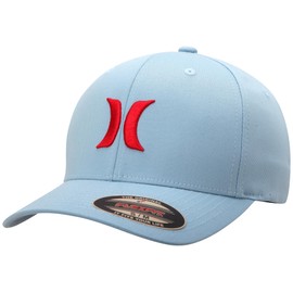 Hurley Mens Baseball Cap - Flexfit Fitted Baseball Caps for Men (Sizes: S-XL), Size Small-Medium, Half Blue