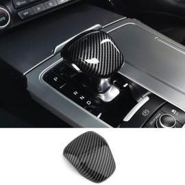 JUIVEEL Carbon Fiber Style Car Gear Shift Knob Cover Trim, Center Console Shifter Panel Decoration Compatible with Kia Stinger 2018-2023 Accessories