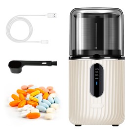 AUSSNICE Cordless Electric Pill Crusher Grinder - Pill Cutters for Small or Large Pills and Vitamin Tablets to Fine Powder - Electronic Pill Pulverizer - Removable Grinding Cup for Easy Cleaning