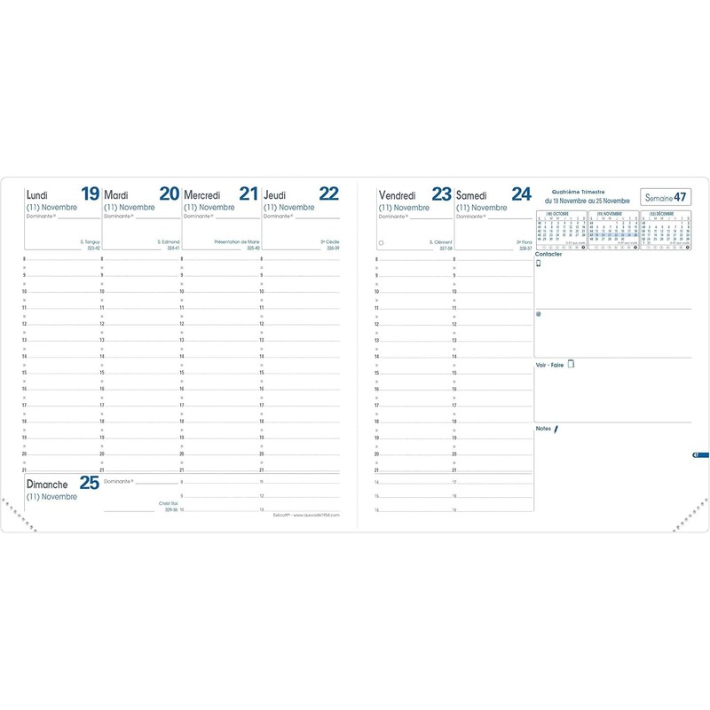 Quo Vadis Equology Executive Recycled Weekly Planner - December 2024
