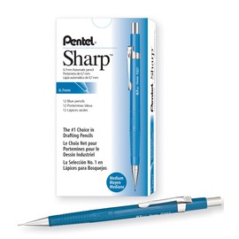 Pentel Sharp Automatic Pencil- 0.7mm Lead Size- Blue Barrel- Box of 12 (P207C)