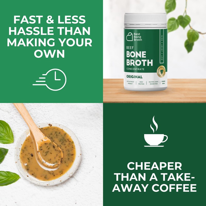 Beef Bone Broth Concentrate Grass Fed - Made from top