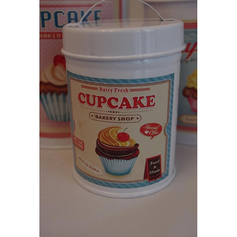 home sweet home set 3 distressed shabby chic cupcake canister