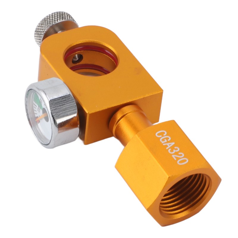 CGA320 CO2 Refilling Adapter with Pressure Gauge Soda Refill Quick