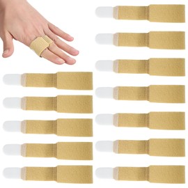 PKRFCJ 12 PCS buddy straps for fingers,Reusable tape finger bands straps for Injured Fingers, Kids & Adults,Support for Sprains, Bruises, Swelling,Comfortable Protection