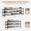 STORAGE MANIAC Long Expandable Shoe Rack, 18 Pairs Metal Wide