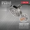 Delta 6-Setting Chrome Shower Head with High Pressure Spray, 6
