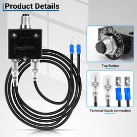 Crazepony 3 AMP 5 AMP Resettable Fuse Saver HVAC Tools Circuit Tester Fuse Tester for Circuit Breaker Rated 32V DC & 125/250V AC