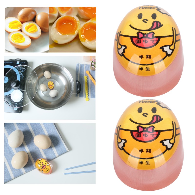 2Pcs Eggtimer Color Changing Resin Kitchen Timer for SoftBoiled Boiled
