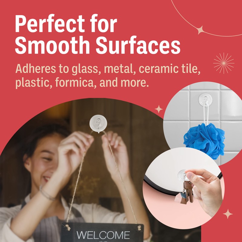 Holiday Joy Suction Cup Hooks for Shower 4Pack – Max