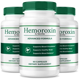 NutraVibe (3 Pack) Hemoroxin – Natural Circulation & Comfort Support Formula for Healthy Circulatory Function, Balance & Everyday Relief | Gentle and Plant-Based, Easy-to-Take Pills (180 Capsules)