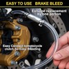 4 PCS Universal Brake Fluid Deflerator, Brake Bleed Hose, Brake