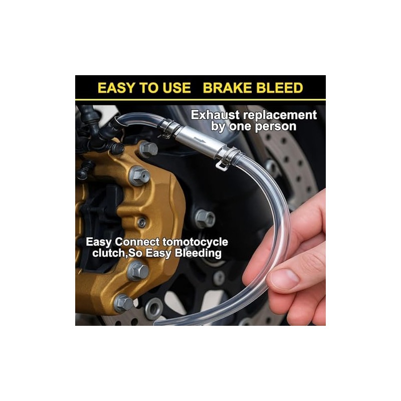4 PCS Universal Brake Fluid Deflerator, Brake Bleed Hose, Brake