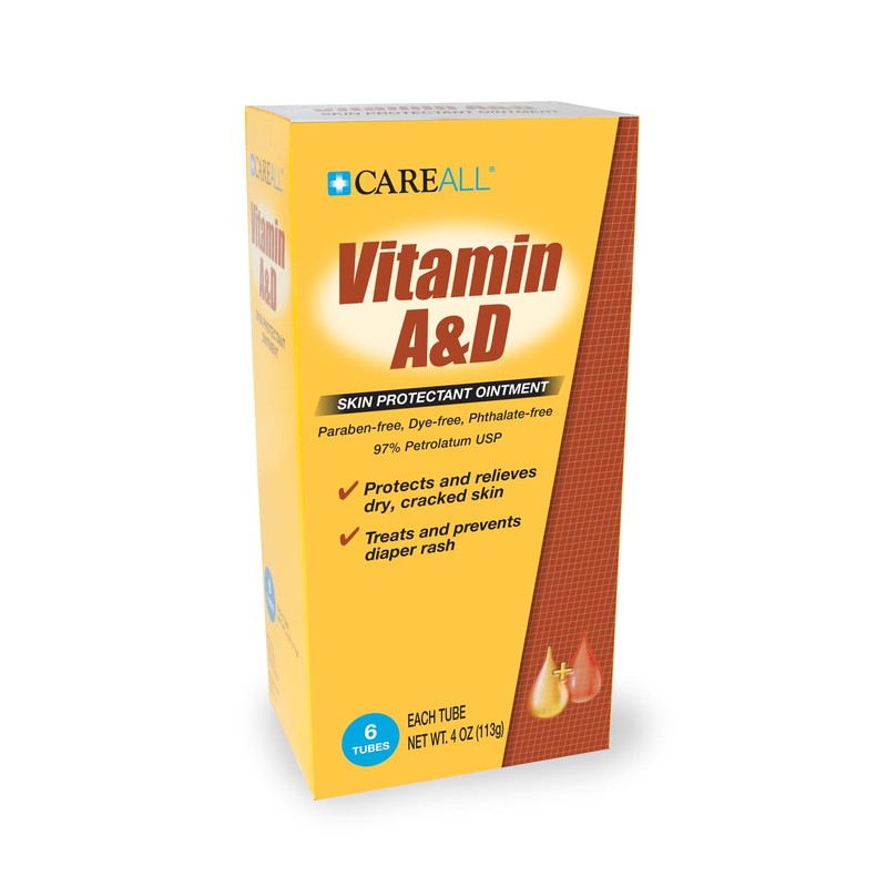 CareAll (6 Tubes) 4oz Vitamin A&D Ointment Treats and Prevents