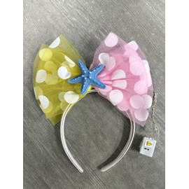 JAKAWIN Light Up Bow Headband Glowing Hair Bows Accessories Costume Headlpiece for Women