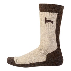 Peruvian Link Men'S Alpaca Hiking Socks Treated with Aloe Vera Large Coffee/Camel