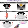 VANANCE Smart Recessed Lighting 3 Inch, RGBCW, 2700K-6500K CCT Selectable,