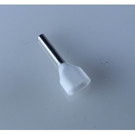 22 Ga. Two Wire White Insulated Ferrules, 0.31" Pin Lg. - (Pack of 100)